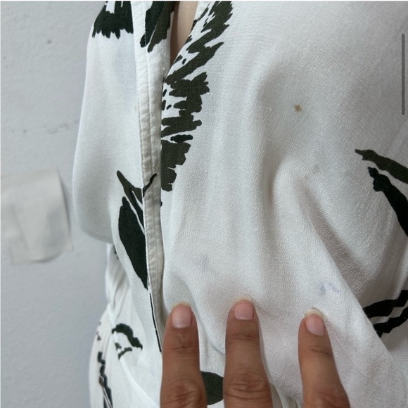 WARREN Z maxi button front leaf print dress size:14 - Picture 5 of 16